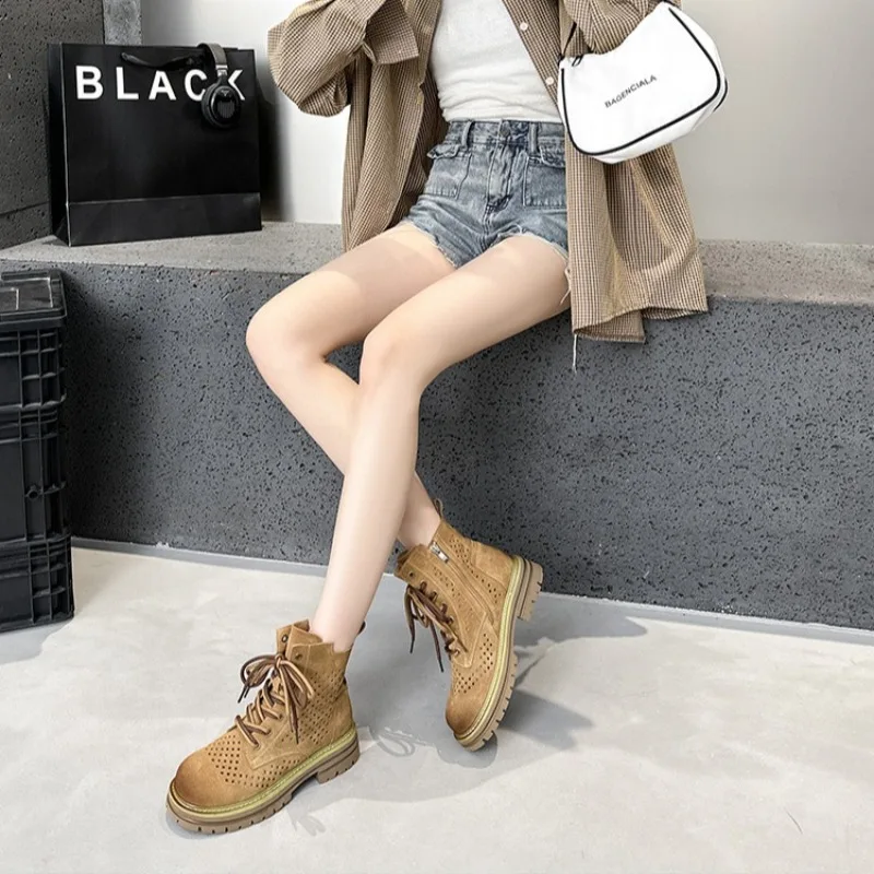 Summer Mesh Hollow Breathable Women's Boots Soft Leather Retro Women's Women's Short Boots High-top Woman's Shoes Botas Feminina
Summer Mesh Hollow Breathable Women's Boots Soft Leather Retro Women's Women's Short Boots High-top Woman's Shoes Botas Feminina