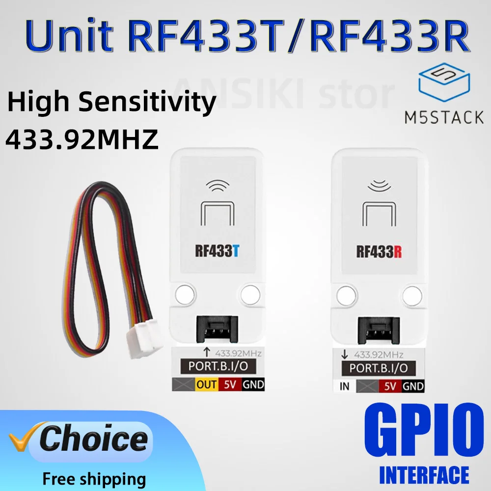M5Stack Unit RF433T/RF433R IoT System Kit Suitable for Smart Home and Industrial Automation
M5Stack Unit RF433T/RF433R IoT System Kit Suitable for Smart Home and Industrial Automation
