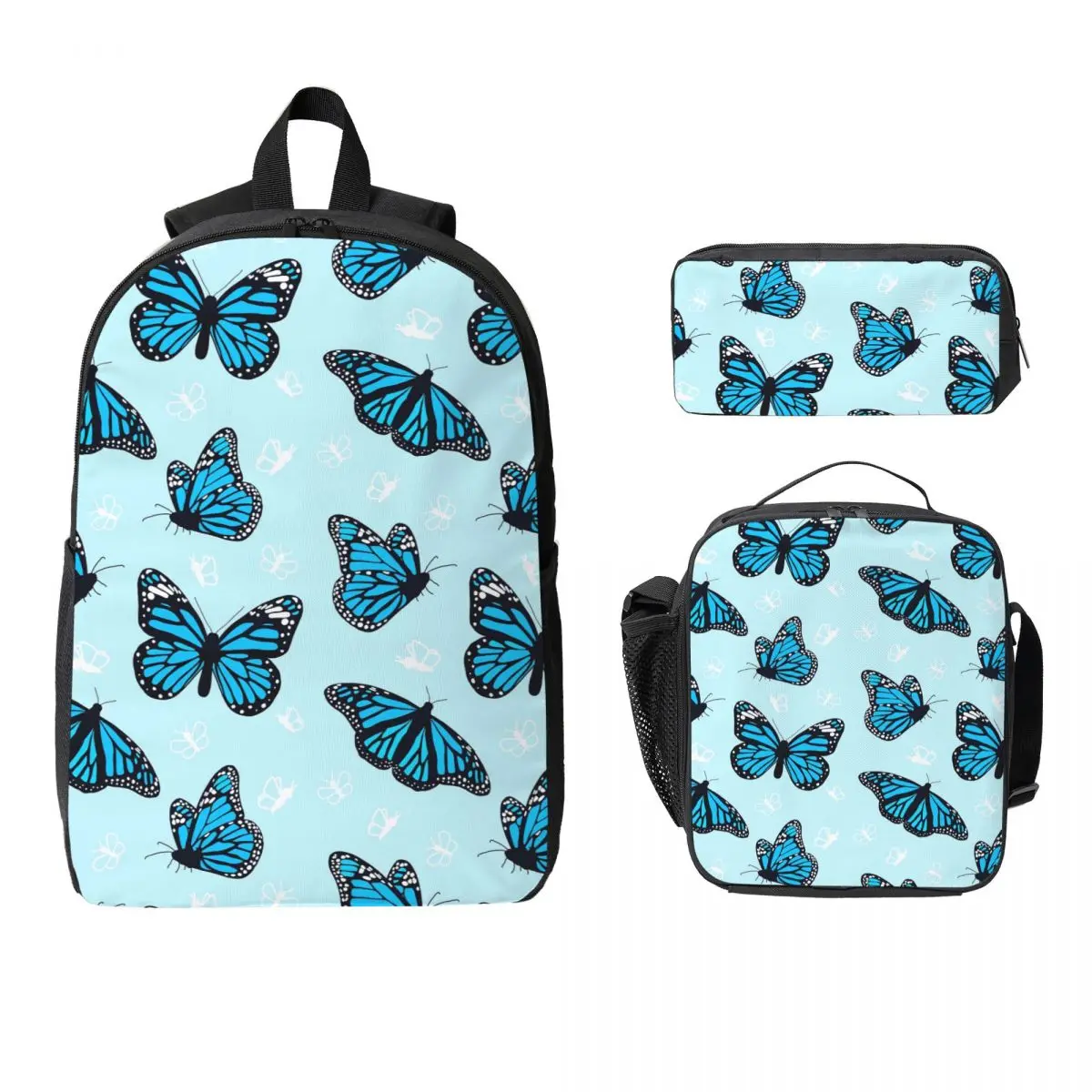 Beautiful Blue Butterflies Backpack Student BookBag School Bag Computer Shoulder Bags 3ps Insulated Lunch Bag Pencil Case 
Beautiful Blue Butterflies Backpack Student BookBag School Bag Computer Shoulder Bags 3ps Insulated Lunch Bag Pencil Case