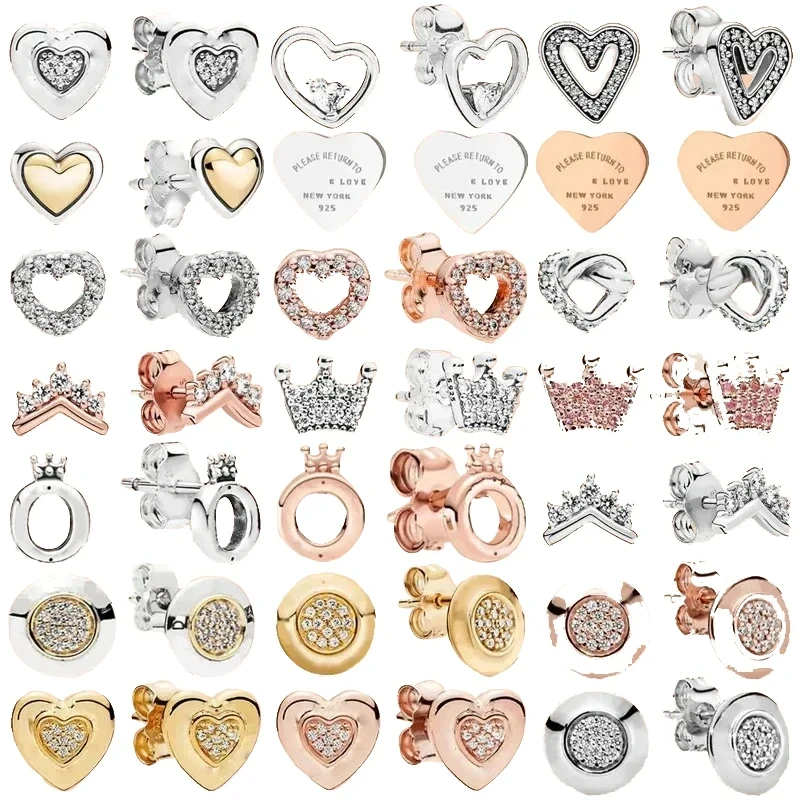 New Hot Selling S925 Sterling Silver Rose Gold Crown Love Plate Logo Women's Earrings Wedding Gift Fashionable Charm Jewelry
New Hot Selling S925 Sterling Silver Rose Gold Crown Love Plate Logo Women's Earrings Wedding Gift Fashionable Charm Jewelry