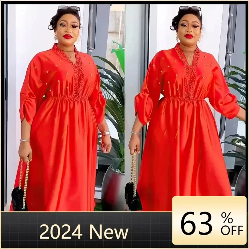 Satin African Dresses For Women Elegant New Muslim Fashion Abayas Dashiki Robe Kaftan Midi Dress Turkish Africa Clothing
Satin African Dresses For Women Elegant New Muslim Fashion Abayas Dashiki Robe Kaftan Midi Dress Turkish Africa Clothing