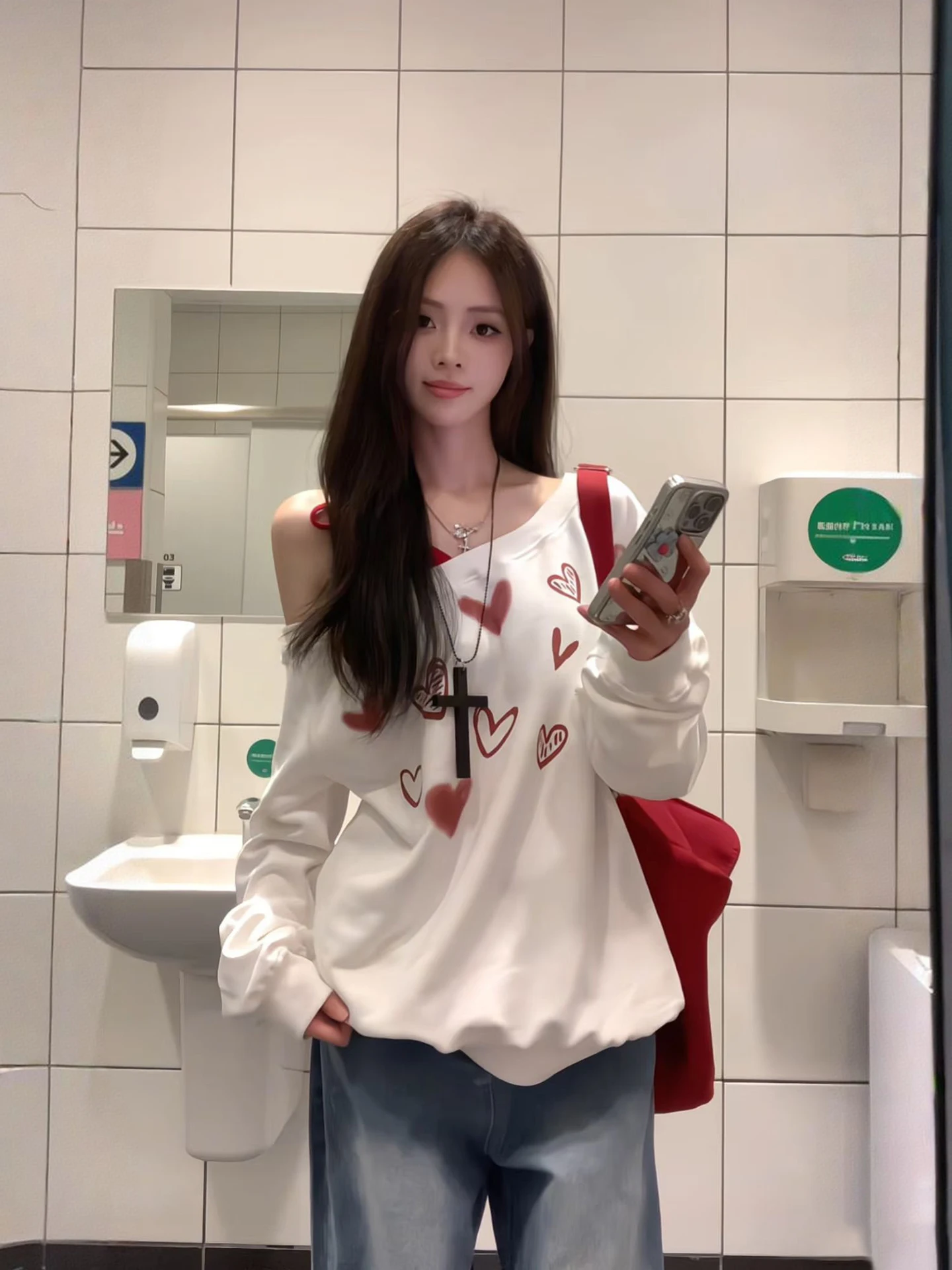 American Style Heart Print Oblique Shoulder Sweatshirt Women's Spring Autumn New Loose Fake Two-Piece Lazy Style Chic Strap Top
American Style Heart Print Oblique Shoulder Sweatshirt Women's Spring Autumn New Loose Fake Two-Piece Lazy Style Chic Strap Top