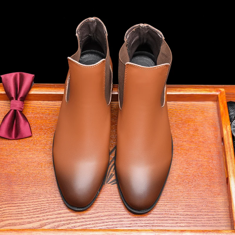 Осенне-зимние мужские ботинки «Челси», простые удобные теплые короткие ботинки высокого класса в стиле ретро для джентльменов
Осенне-зимние мужские ботинки «Челси», простые удобные теплые короткие ботинки высокого класса в стиле ретро для джентльменов