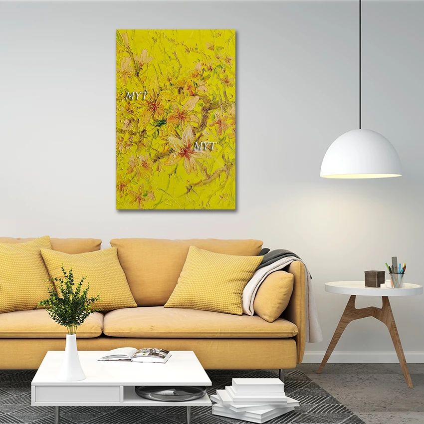 Abstract Yellow Flowers Oil Painting Wall Art, Home Artwork, Spring Blossom Canvas Picture, Frameless, Living Room Decoration
Abstract Yellow Flowers Oil Painting Wall Art, Home Artwork, Spring Blossom Canvas Picture, Frameless, Living Room Decoration