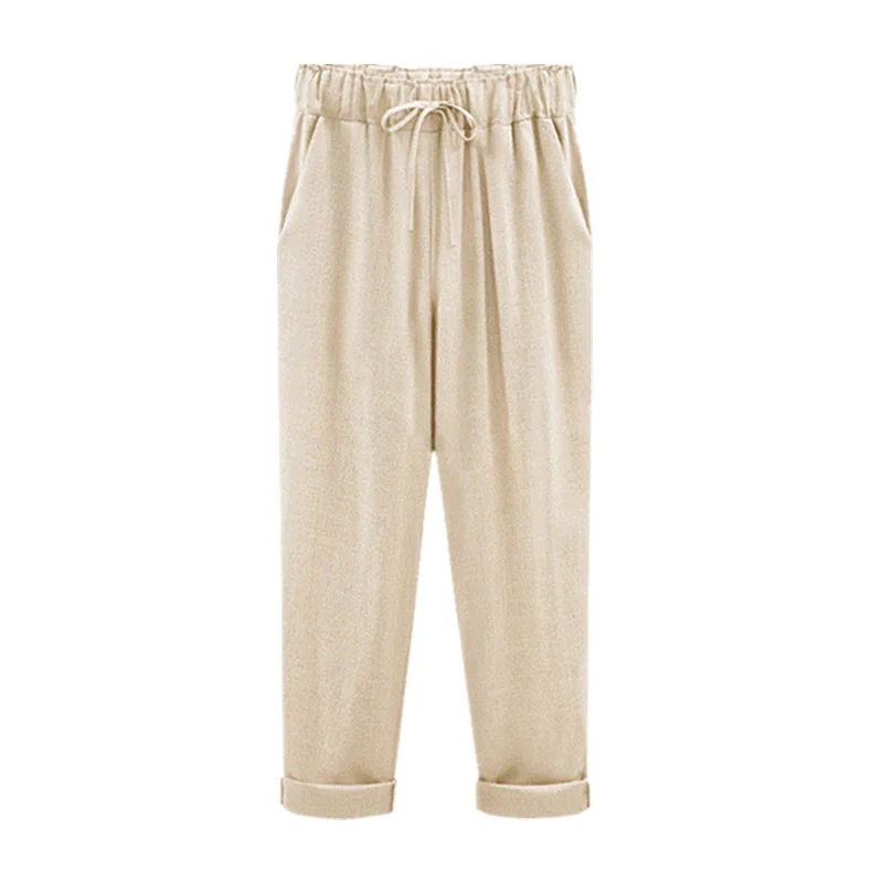 2025 Fashion Women Nine Points Pants Cotton linen New Casual Bundling Wide Waist Belt Candy Color Pencil Pants roupas femininas
2025 Fashion Women Nine Points Pants Cotton linen New Casual Bundling Wide Waist Belt Candy Color Pencil Pants roupas femininas