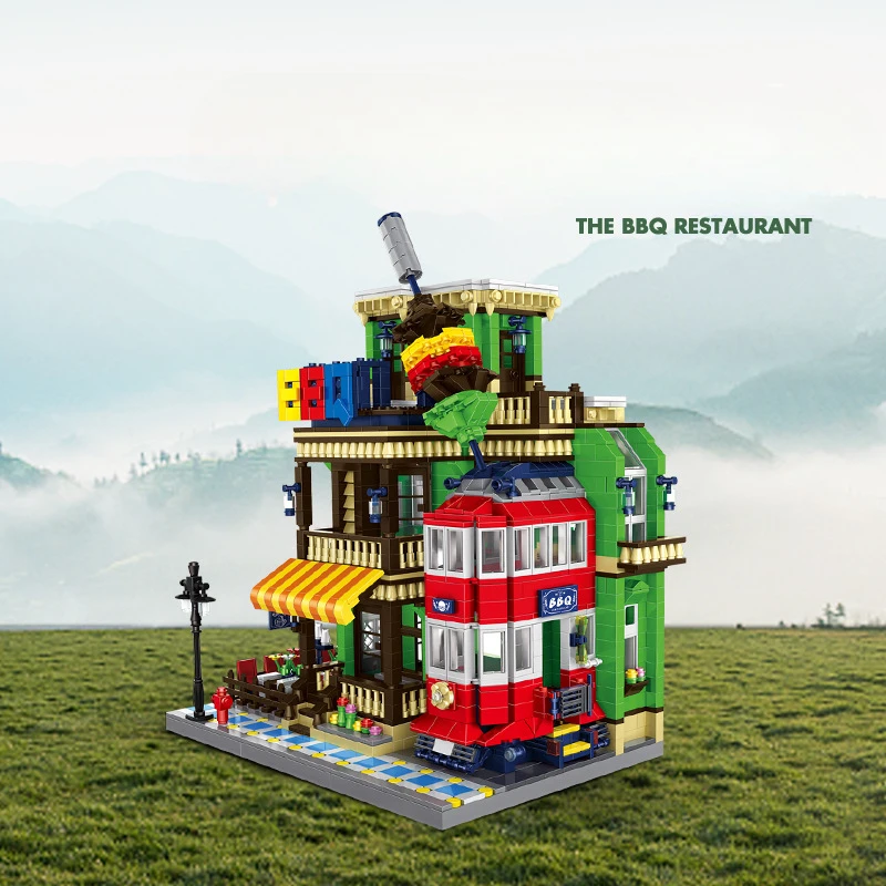 Moc BBQ Restaurant Compatible Small Particle Building Block Table Educational Toys Wholesale Children's Toys Assembly
Moc BBQ Restaurant Compatible Small Particle Building Block Table Educational Toys Wholesale Children's Toys Assembly