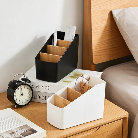 Remote Control Holder, TV Remote Organizer Tabletop Desktop, Storage Box for Makeup Brushes, Remote Caddy, Office Supplies