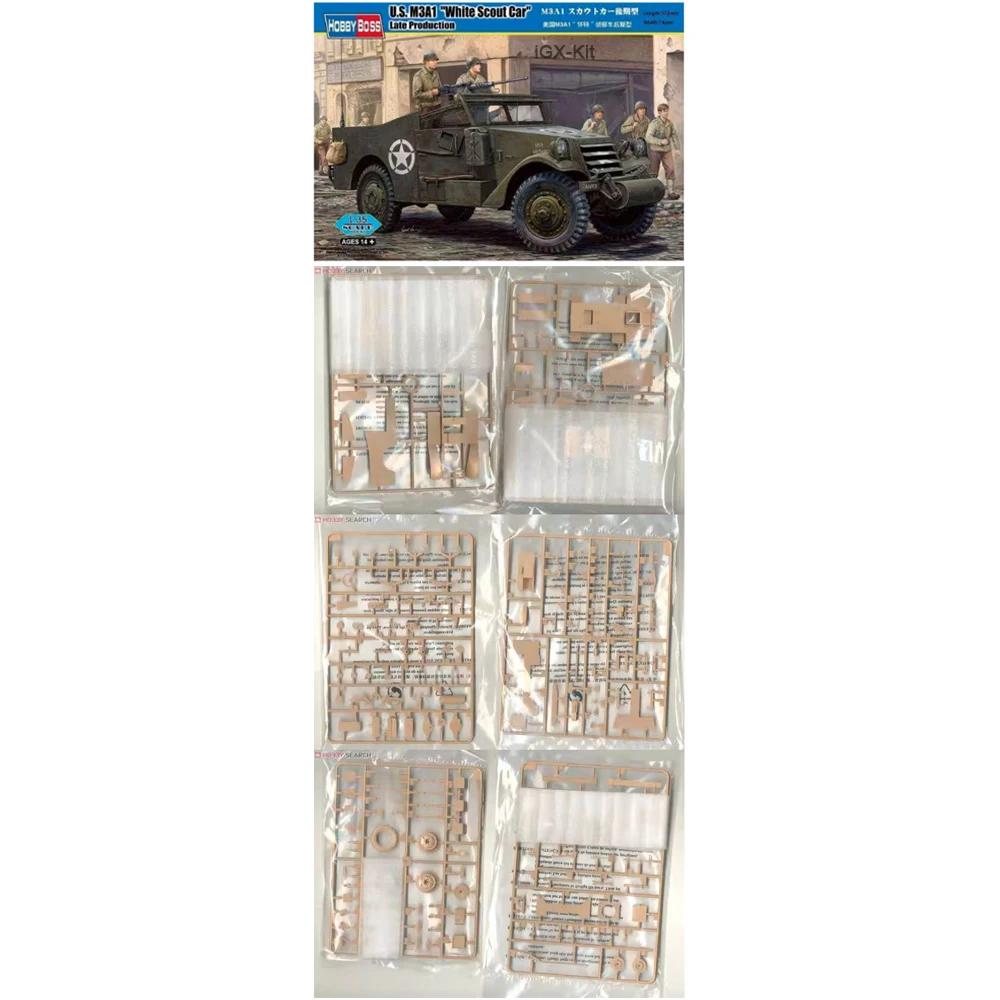 HobbyBoss 82452 1/35 Scale US M3A1 White Scout Car Vehicle Handicrafts Military Gift Toy Plastic Assembly Model Toy Building Kit
HobbyBoss 82452 1/35 Scale US M3A1 White Scout Car Vehicle Handicrafts Military Gift Toy Plastic Assembly Model Toy Building Kit