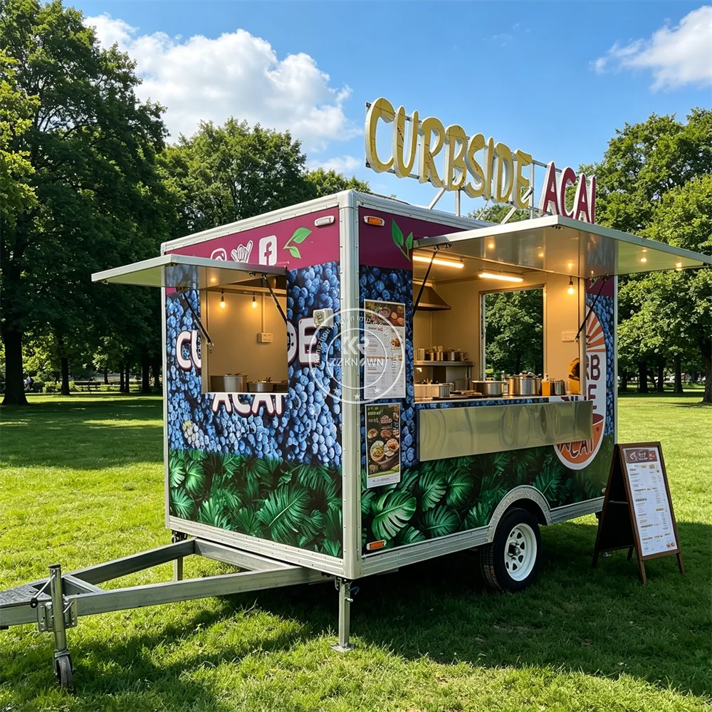 Concession Trailer Ice Cream Taco Food Truck Stainless Steel Mobile Food Trailer Professional Catering Trailer with Equipment
Concession Trailer Ice Cream Taco Food Truck Stainless Steel Mobile Food Trailer Professional Catering Trailer with Equipment