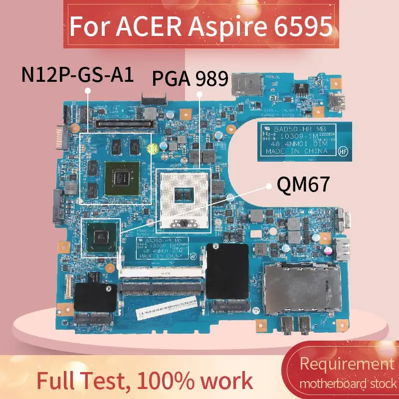 For ACER Aspire 8573T 6595 6595TG Notebook Mainboard 10309-1M MBV4G01002 MBV4E0100 QM67 N12P-GS-A1 DDR3 Laptop Motherboard Test
For ACER Aspire 8573T 6595 6595TG Notebook Mainboard 10309-1M MBV4G01002 MBV4E0100 QM67 N12P-GS-A1 DDR3 Laptop Motherboard Test