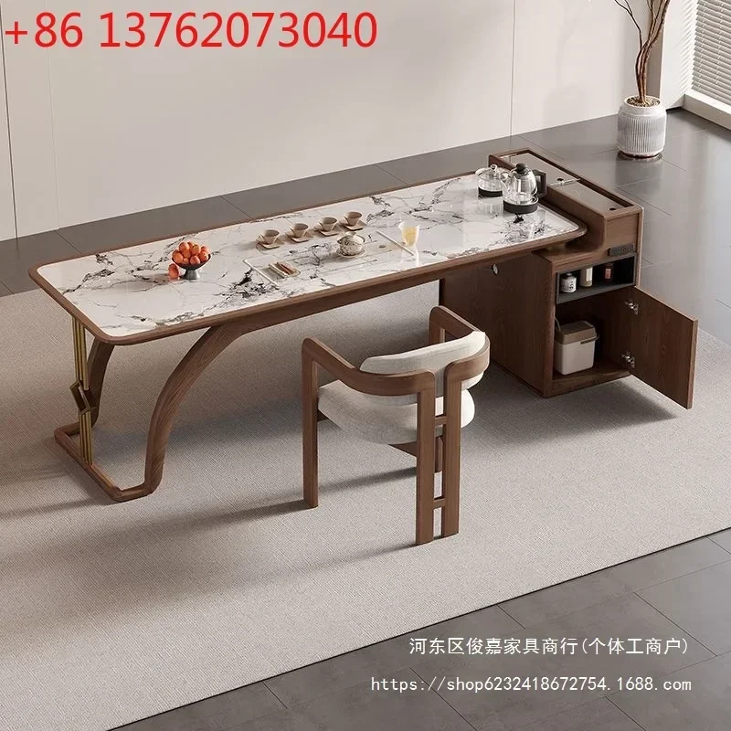 2026 modern simple Italian solid wood large board tea table and chair combination island tea table
2026 modern simple Italian solid wood large board tea table and chair combination island tea table
