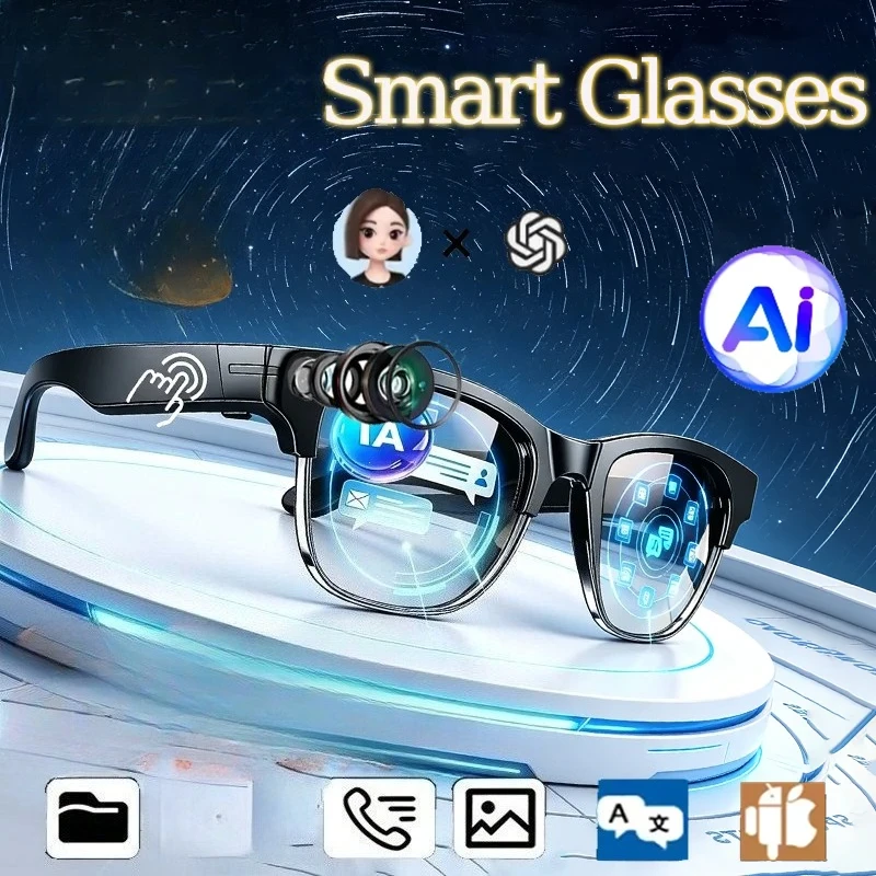 8K HD AI Smart Glasses Translation Hands-Free Calling AI Chat Logging Music Playback Smart Sunglasses for Men Women NEW
8K HD AI Smart Glasses Translation Hands-Free Calling AI Chat Logging Music Playback Smart Sunglasses for Men Women NEW