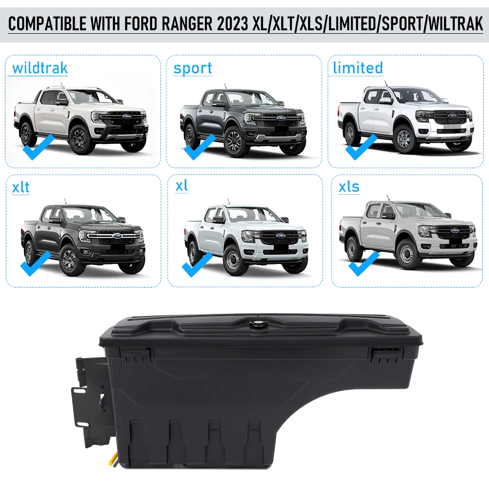 Ящик для инструментов заднего вида для Ford Ranger 2023 Wildtrak Sport XLT XLS XL аксессуары следующего поколения Дорожный чемодан, 1 шт.
Ящик для инструментов заднего вида для Ford Ranger 2023 Wildtrak Sport XLT XLS XL аксессуары следующего поколения Дорожный чемодан, 1 шт.