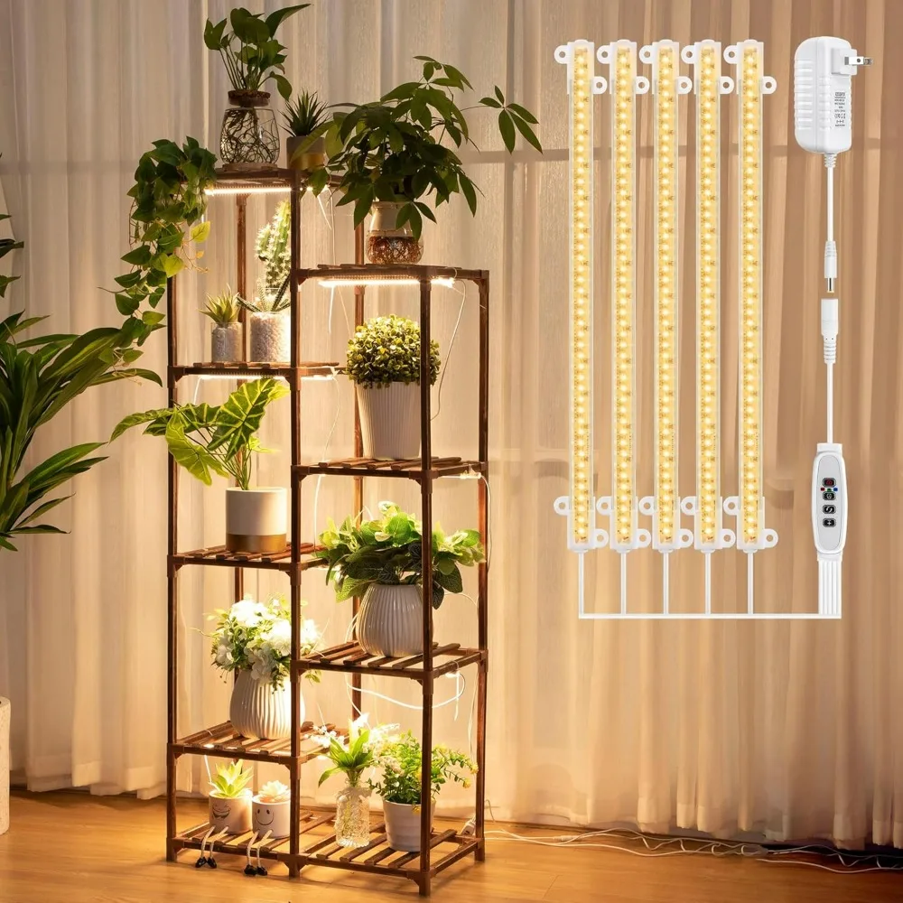Plant Shelf with Grow Light, 8 Tiered Wood Plant Stand Indoor with Spectrum Grow Light, Multi Layer Tall Lighted Flower Stand
Plant Shelf with Grow Light, 8 Tiered Wood Plant Stand Indoor with Spectrum Grow Light, Multi Layer Tall Lighted Flower Stand