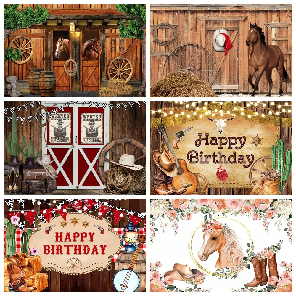 Cowboy Horse Theme Backdrop for Boys Western farm Cowgirl Birthday Party Flower Saddle Kids Portrait Photography Background
Cowboy Horse Theme Backdrop for Boys Western farm Cowgirl Birthday Party Flower Saddle Kids Portrait Photography Background
