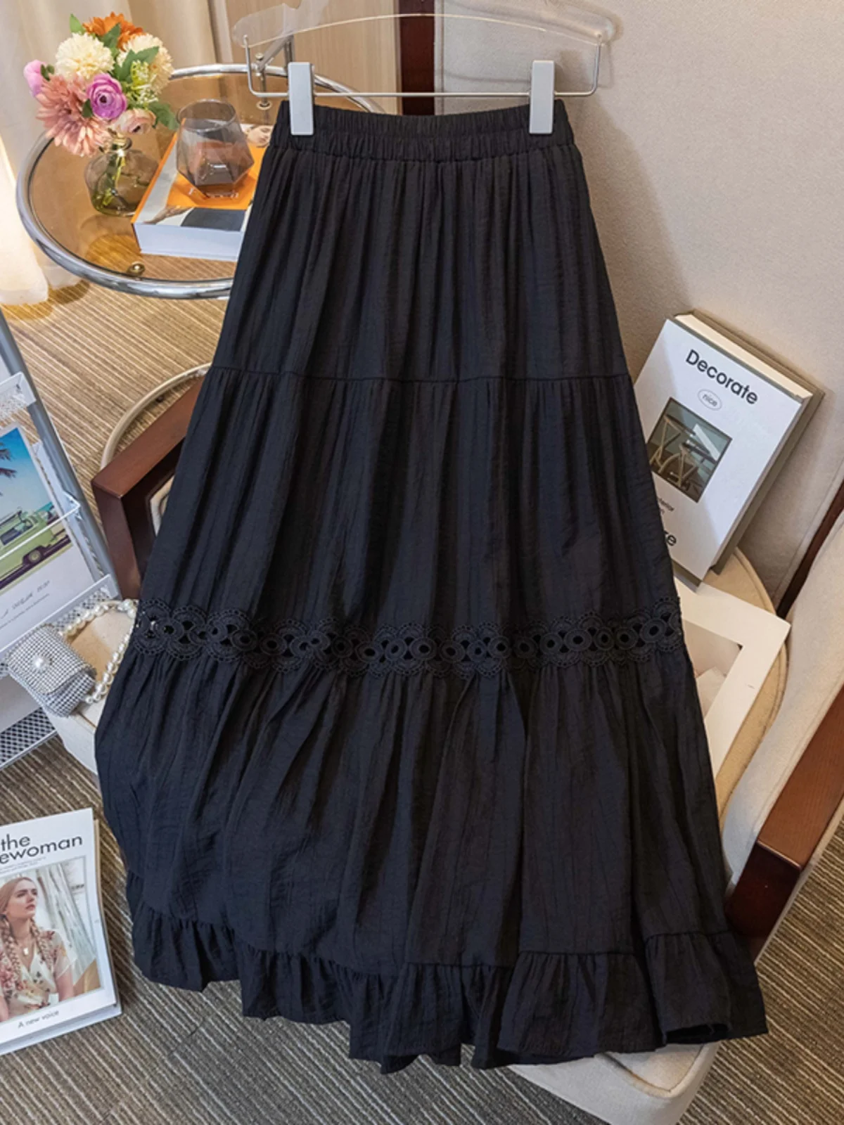 Plus Size High Waist Casual f Skirt for plus Size Women with Lace Trim Hiding Hip Slimming Long Cake Sle Skirt Korean Commute...
Plus Size High Waist Casual f Skirt for plus Size Women with Lace Trim Hiding Hip Slimming Long Cake Sle Skirt Korean Commute...