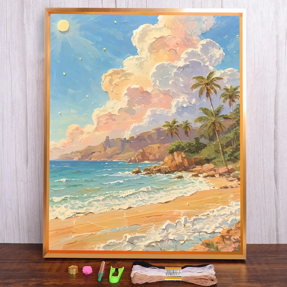 Seaside Landscape Printed Canvas Cross Stitch Complete Kit Embroidery Painting Craft Knitting Handmade Home Decor Needle Jewelry
Seaside Landscape Printed Canvas Cross Stitch Complete Kit Embroidery Painting Craft Knitting Handmade Home Decor Needle Jewelry