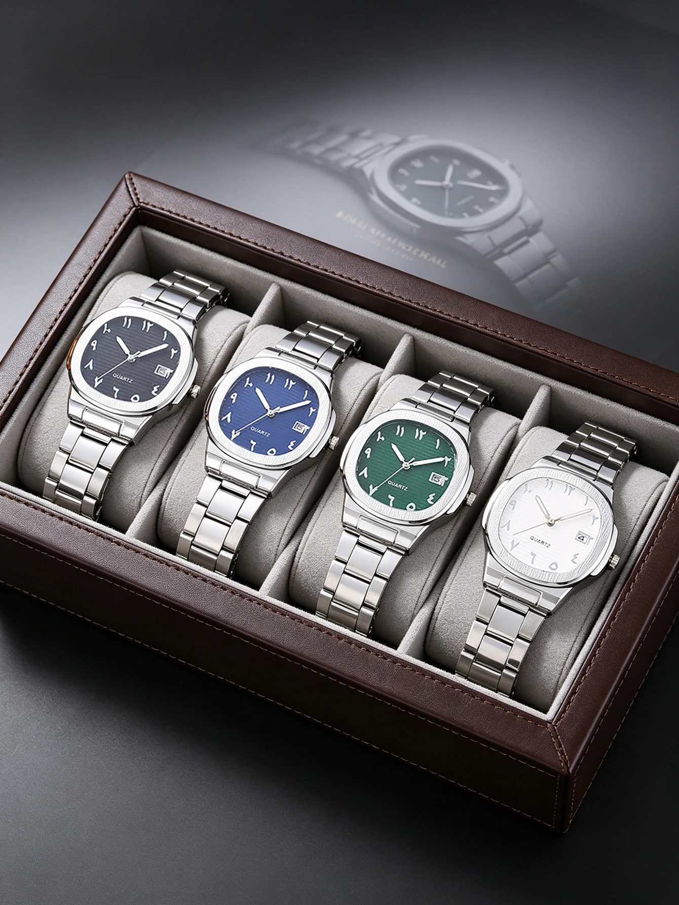 4 Styles Men's Square Watch Arabic Numerals Dial Stainless Steel Band Quartz Wristwatch for Men Business Casual Dress Watch
4 Styles Men's Square Watch Arabic Numerals Dial Stainless Steel Band Quartz Wristwatch for Men Business Casual Dress Watch