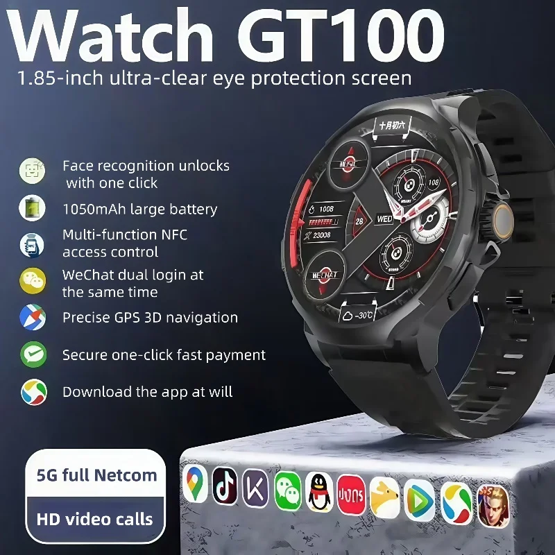 Система Android GT100 4G Simcard 180 ° Поворотная камера IP67 Водонепроницаемые часы GPS WIFI 128 ГБ Rom
Система Android GT100 4G Simcard 180 ° Поворотная камера IP67 Водонепроницаемые часы GPS WIFI 128 ГБ Rom
