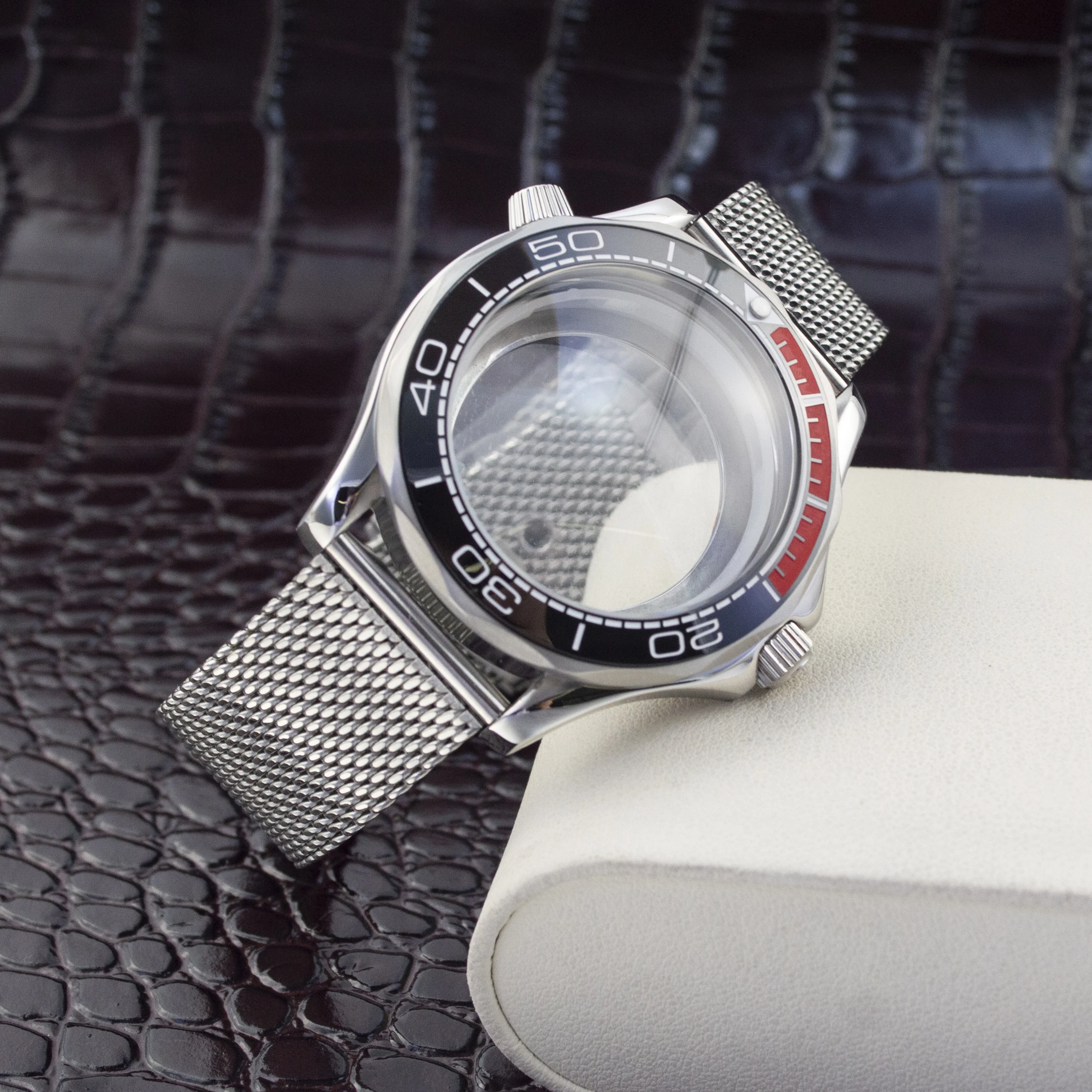for Seamaster 300 Watch Case Strap NH35 Watch case 41mm Case Stainless Steel Milan Mesh Strap fit NH35 NH36 Movement
for Seamaster 300 Watch Case Strap NH35 Watch case 41mm Case Stainless Steel Milan Mesh Strap fit NH35 NH36 Movement