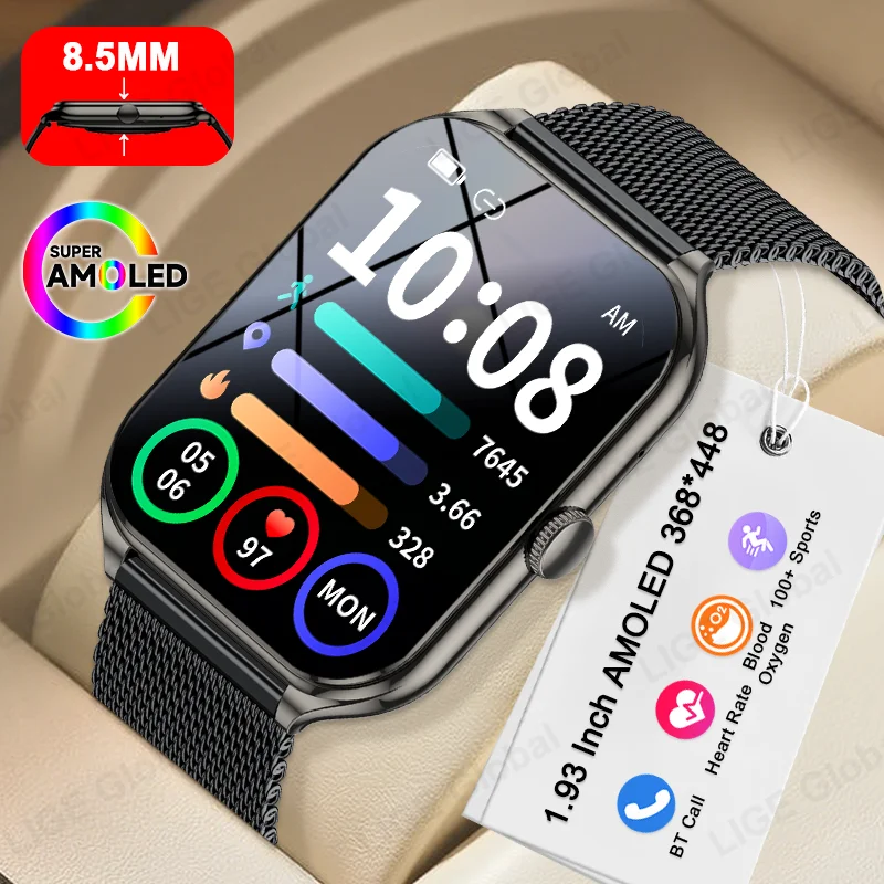 LIGE New AMOLED Smartwatch Ultra Thin 8.5MM Men Women Watch Health Monitor Waterproof Voice Assistant Bluetooth Call Smart Watch
LIGE New AMOLED Smartwatch Ultra Thin 8.5MM Men Women Watch Health Monitor Waterproof Voice Assistant Bluetooth Call Smart Watch