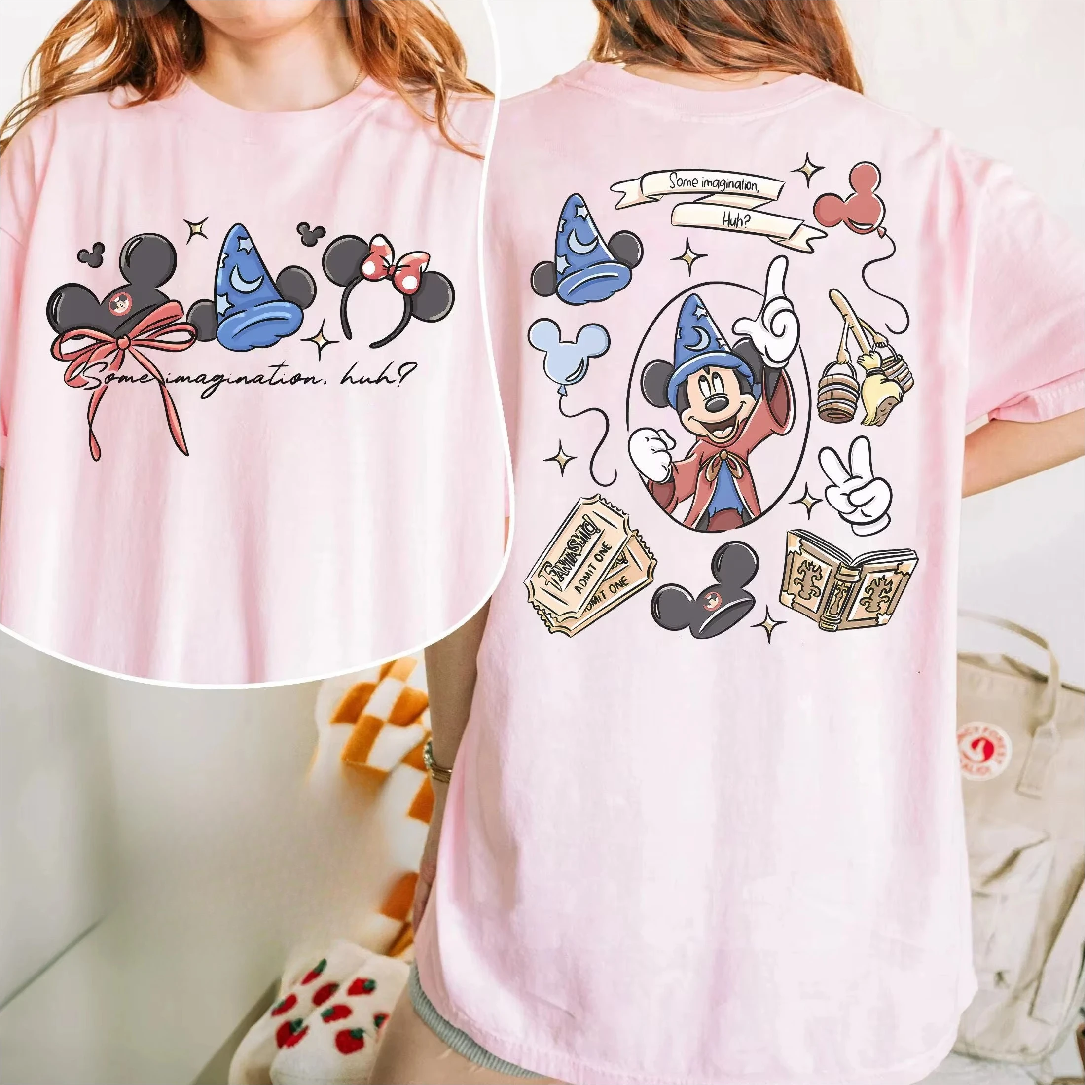 Новая модная рубашка Disney с принтом Bow Mickey Magician Imaginary, хлопковый топ с круглым вырезом Disney Imaginary Mickey Imaginary
Новая модная рубашка Disney с принтом Bow Mickey Magician Imaginary, хлопковый топ с круглым вырезом Disney Imaginary Mickey Imaginary