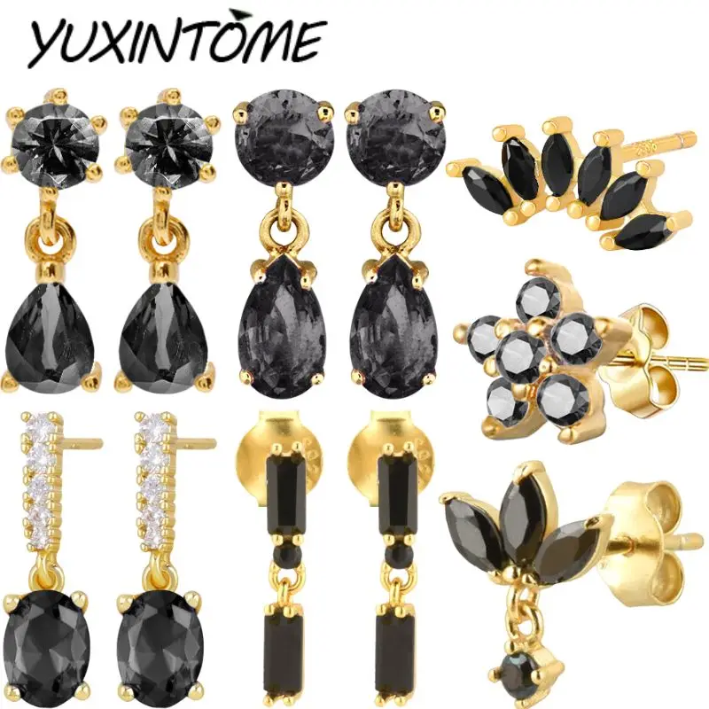 925 Sterling Silver Ear Needle Luxury Classic Irregular Black Zircon Series Stud Earrings Women's Retro Fashion Party Jewelry
925 Sterling Silver Ear Needle Luxury Classic Irregular Black Zircon Series Stud Earrings Women's Retro Fashion Party Jewelry