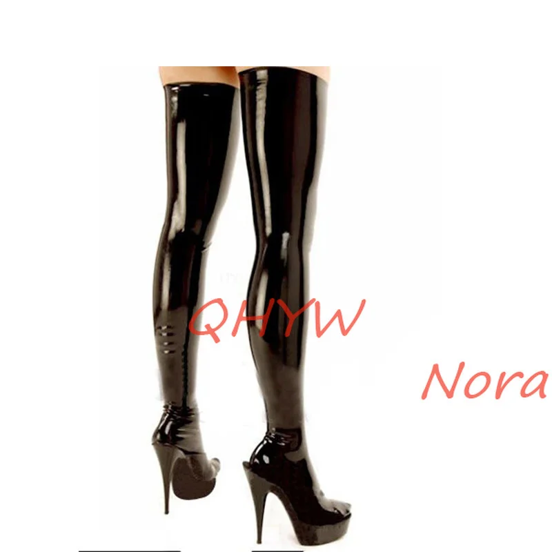 Latex Stockings Transparent Black Handmade Rubber Long Tight Socks Over Knee for Women Wear with Dress Cosplay Costumes
Latex Stockings Transparent Black Handmade Rubber Long Tight Socks Over Knee for Women Wear with Dress Cosplay Costumes