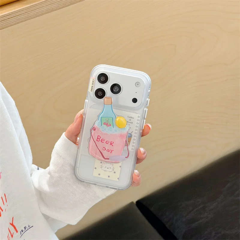 Phone Case For iPhone 17 16 15 Pro Max Cute Beer Day Bottle Clear Shockproof Camera Protection Cover For Apple Transparent Case
Phone Case For iPhone 17 16 15 Pro Max Cute Beer Day Bottle Clear Shockproof Camera Protection Cover For Apple Transparent Case