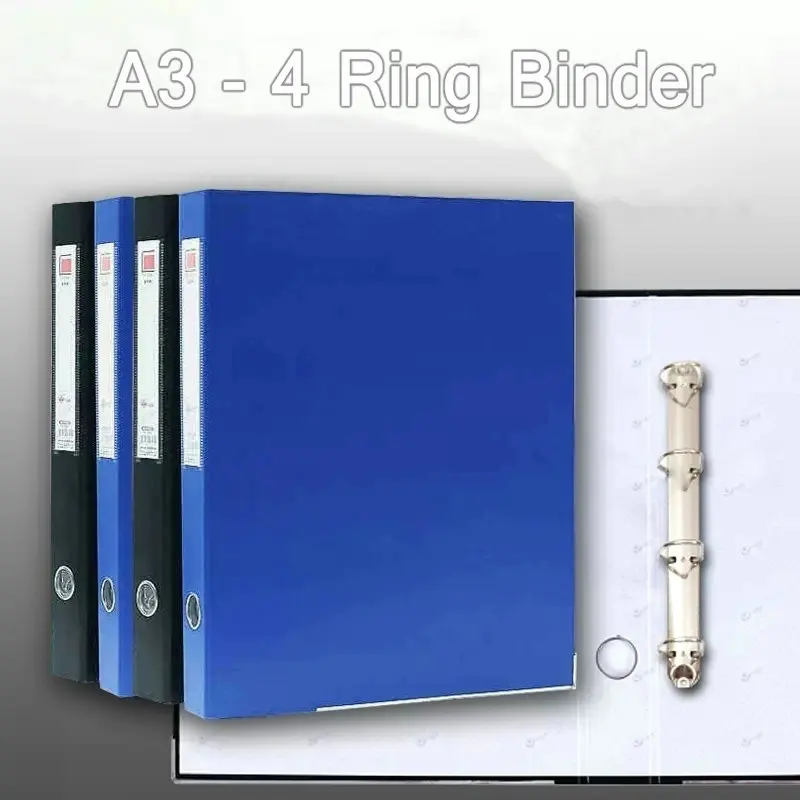 Vertical 4 Ring Binder Folder A3 Paper Organizer Document File Storage Transparent Sleeves A3 Clear Sheet Protector File Holder
Vertical 4 Ring Binder Folder A3 Paper Organizer Document File Storage Transparent Sleeves A3 Clear Sheet Protector File Holder