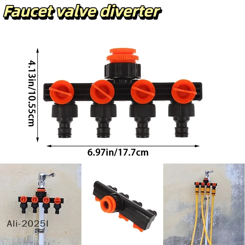 Faucet valve diverter Garden Watering Connector Distributor Faucet 4 Way Hose Diverter With Valve Hose Splitter Garden tools
Faucet valve diverter Garden Watering Connector Distributor Faucet 4 Way Hose Diverter With Valve Hose Splitter Garden tools