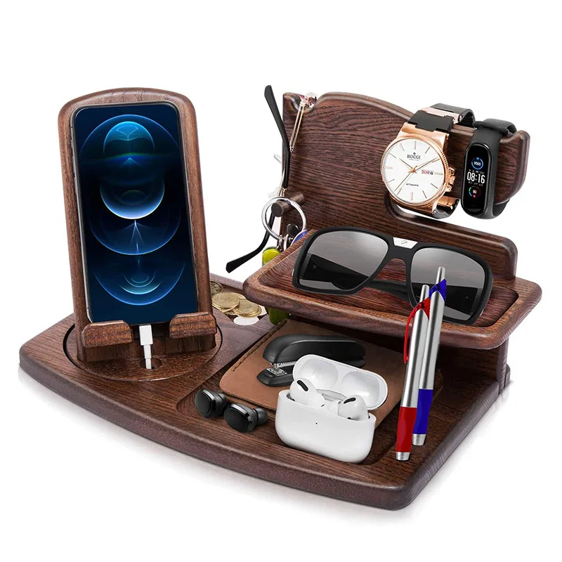 Wood Phone Docking Station Ash Key Holder Wallet Stand Watch Organizer Men Husband Wife Anniversary Dad Birthday Nightstand
Wood Phone Docking Station Ash Key Holder Wallet Stand Watch Organizer Men Husband Wife Anniversary Dad Birthday Nightstand
