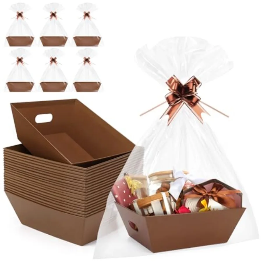 20PACK Empty Brown Gift Baskets with Handles 12x10x4 Inches for Christmas Thanksgiving Wedding Birthday Party Gift Wrapping Sup
20PACK Empty Brown Gift Baskets with Handles 12x10x4 Inches for Christmas Thanksgiving Wedding Birthday Party Gift Wrapping Sup