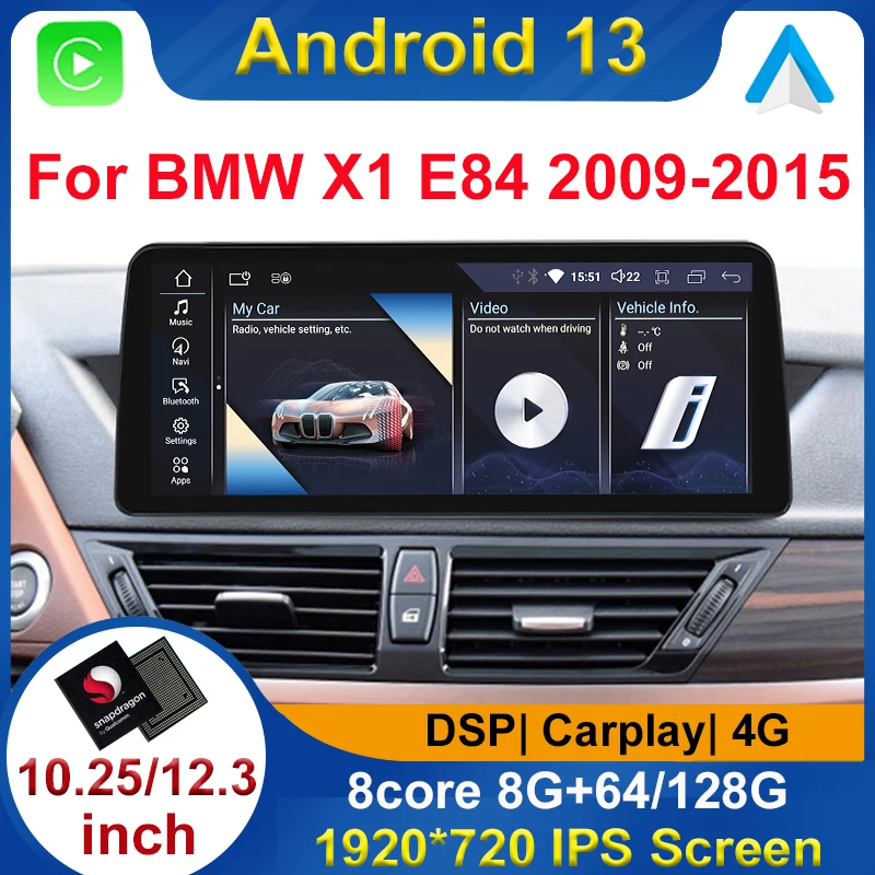 10.25/12.3" Snapdragon Android 13 8+128G Auto Carplay Car Dvd Player for BMW X1 E84 2009-2015 Radio Navigation Multimedia Stereo
10.25/12.3" Snapdragon Android 13 8+128G Auto Carplay Car Dvd Player for BMW X1 E84 2009-2015 Radio Navigation Multimedia Stereo