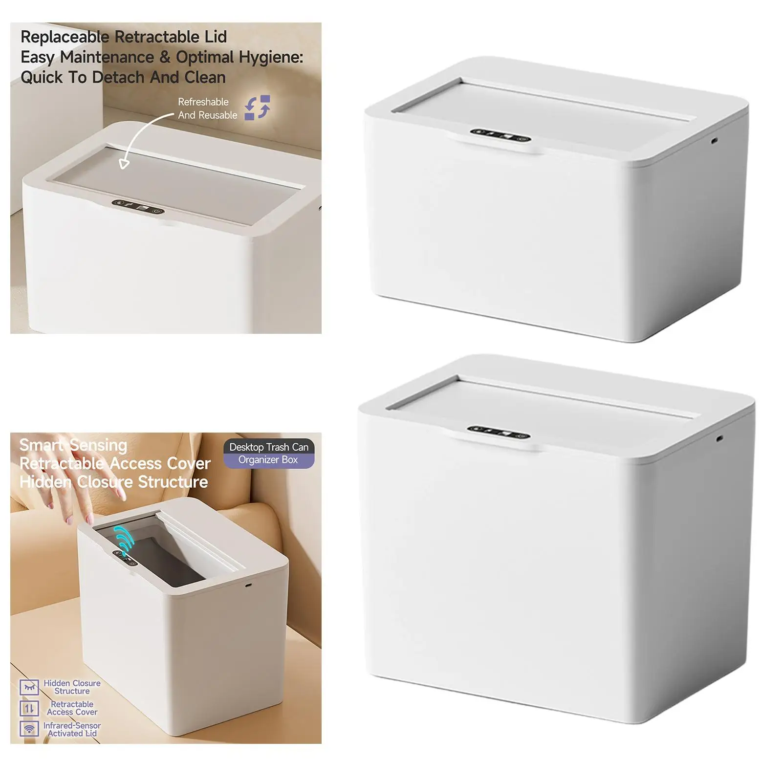 Lightweight Motion Sensor Trash Bin Practical Plastic Smart Induction Garbage Can for Bedroom Hotel
Lightweight Motion Sensor Trash Bin Practical Plastic Smart Induction Garbage Can for Bedroom Hotel