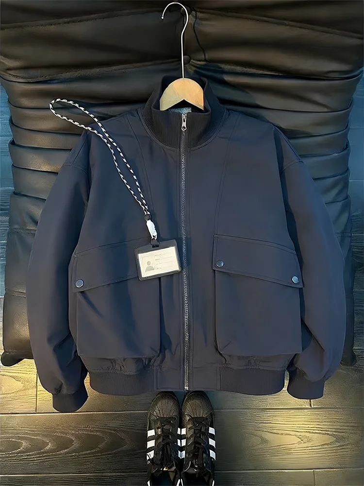 Slim Fit ort Flight Jaet Men's Spring Autumn High-End Feeling Baseball Coat American Workwear Polyester Fabric Youth Faion
Slim Fit ort Flight Jaet Men's Spring Autumn High-End Feeling Baseball Coat American Workwear Polyester Fabric Youth Faion