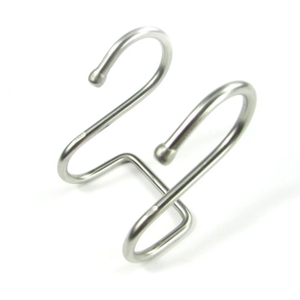 4pcs Door Hooks Stainless Steel Double S Hanging Shelf Storage Rack Wardrobe Closet Organizer Anti Corrosive
4pcs Door Hooks Stainless Steel Double S Hanging Shelf Storage Rack Wardrobe Closet Organizer Anti Corrosive