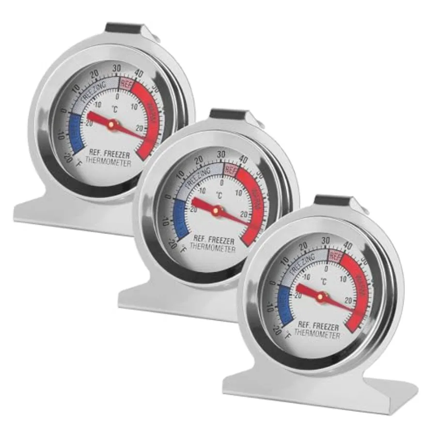 Refrigerator Thermometer -30~30°C/-20~80°F Fridge Analog Freezer Thermometer Stainless Steel Large Dial Temperature Gauge for H
Refrigerator Thermometer -30~30°C/-20~80°F Fridge Analog Freezer Thermometer Stainless Steel Large Dial Temperature Gauge for H