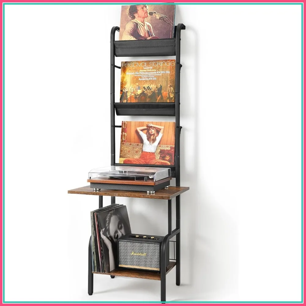 Record Player Stand with Vinyl Storage, Turntable Table Holds 200 Albums, Display Shelf & Organizer Rack
Record Player Stand with Vinyl Storage, Turntable Table Holds 200 Albums, Display Shelf & Organizer Rack