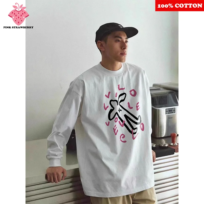 Funny Letter Print T-shirt Men Autumn 2025 New 100% Cotton American Street Long sleeve T-shirt Casual Loose Y2k Top men clothing
Funny Letter Print T-shirt Men Autumn 2025 New 100% Cotton American Street Long sleeve T-shirt Casual Loose Y2k Top men clothing