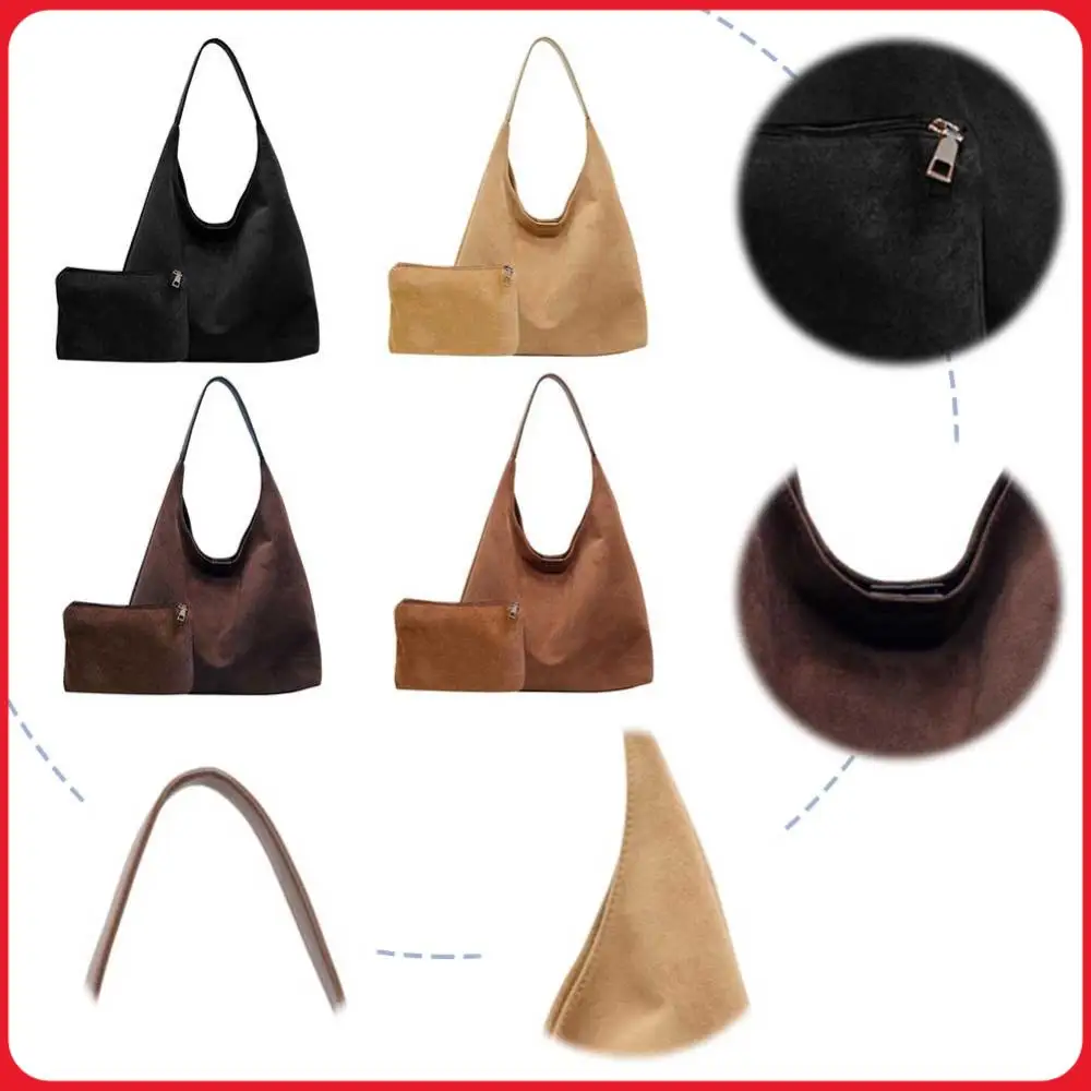 Women Suede Handbag Trendy with Pocket Shoulder Bag Large Capacity Retro Hobo Bag for Work Travel Shopping
Women Suede Handbag Trendy with Pocket Shoulder Bag Large Capacity Retro Hobo Bag for Work Travel Shopping