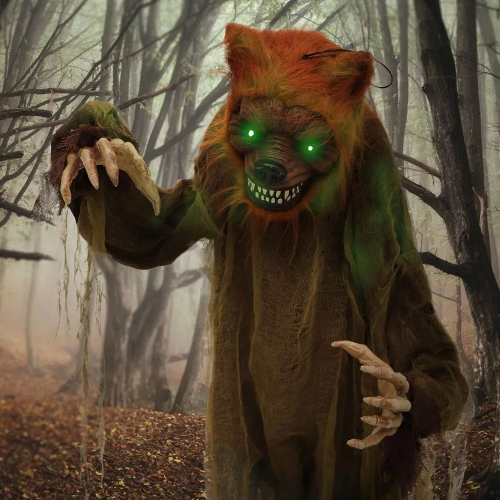 Life-Size Scary Werewolf Halloween Animatronic with Touch Activated Lights and Sound Poseable, Battery Outdoor Decorations Props
Life-Size Scary Werewolf Halloween Animatronic with Touch Activated Lights and Sound Poseable, Battery Outdoor Decorations Props