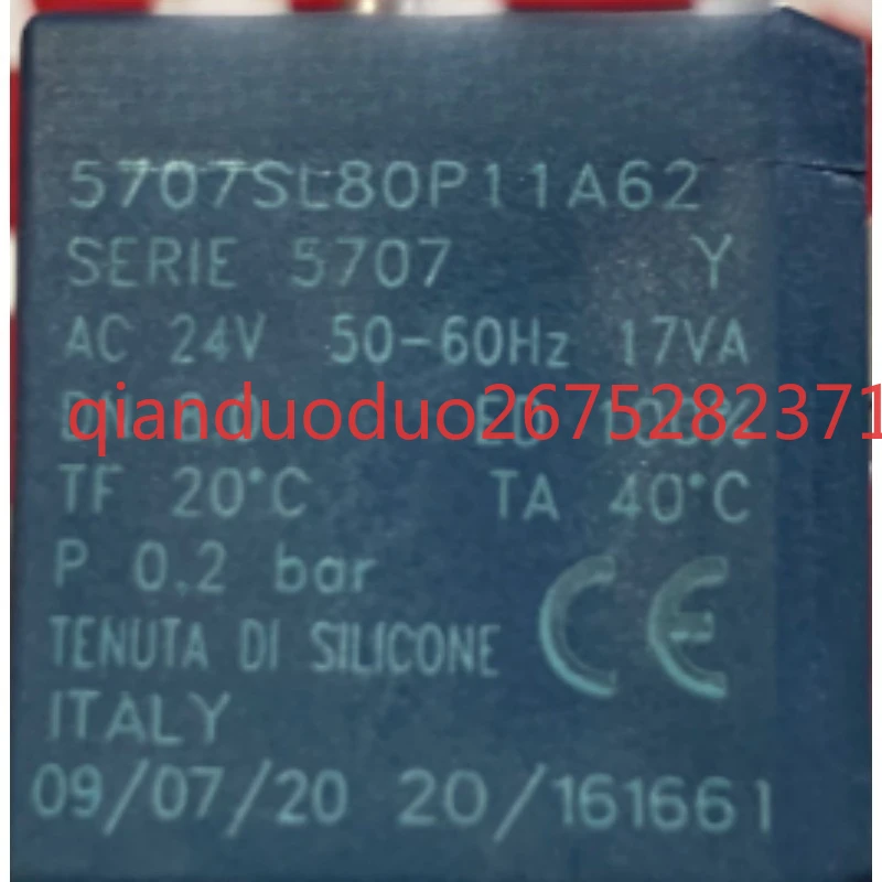 Suitable for Carle humidifier drain solenoid valve CEME 5707SL80P11A62 24 volts
Suitable for Carle humidifier drain solenoid valve CEME 5707SL80P11A62 24 volts