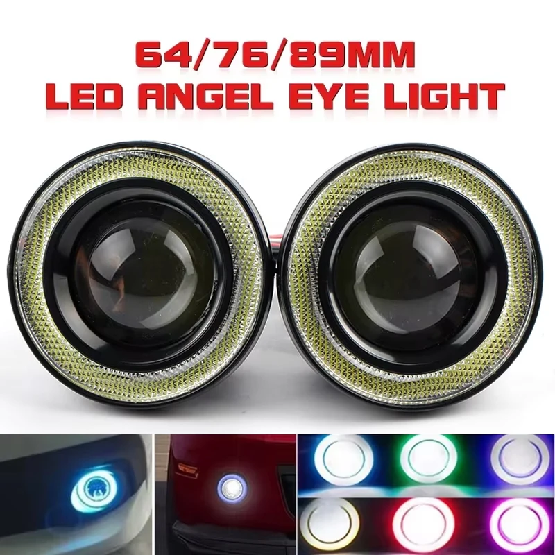 Светодиодные противотуманные фары Angel Eyes COB 64 76 89 мм 12 В Светодиодные DRL Автомобильные аксессуары для мотоциклов Водонепроницаемые дневные ходовые огни Противотуманные фары
Светодиодные противотуманные фары Angel Eyes COB 64 76 89 мм 12 В Светодиодные DRL Автомобильные аксессуары для мотоциклов Водонепроницаемые дневные ходовые огни Противотуманные фары
