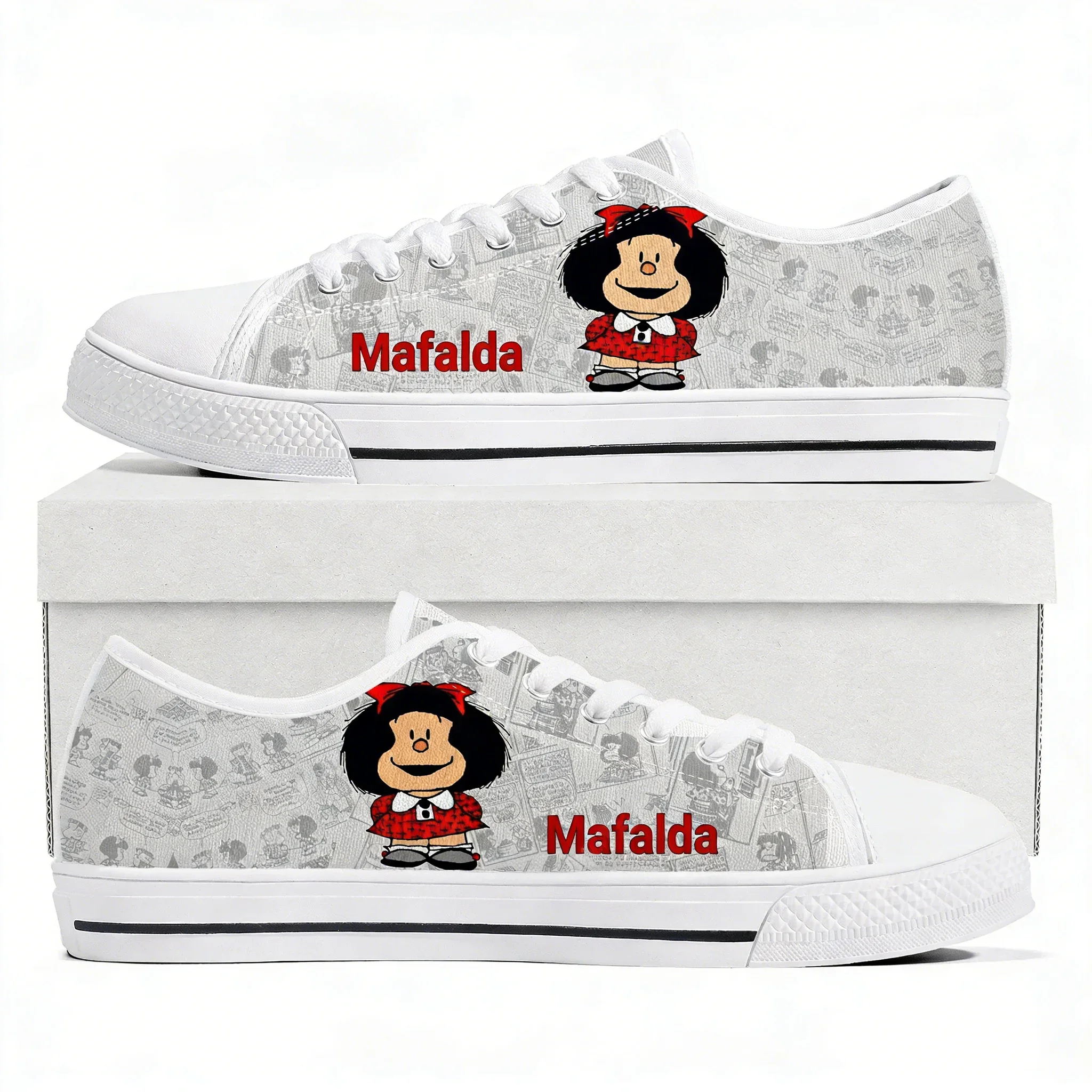 Низкие кеды Mafalda, мужские и женские, из канваса, высокого качества, удобные, повседневные, парные, с милым мультяшным дизайном, на заказ
Низкие кеды Mafalda, мужские и женские, из канваса, высокого качества, удобные, повседневные, парные, с милым мультяшным дизайном, на заказ