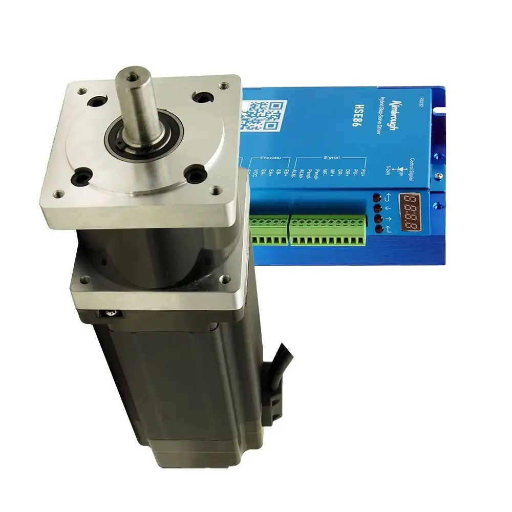NEMA34 Planetary Geared 12.5Nm Closed Loop Stepper Motor 86HSEPG150 and Hybrid Servo Driver HSE86 2phase CNC Reducer
NEMA34 Planetary Geared 12.5Nm Closed Loop Stepper Motor 86HSEPG150 and Hybrid Servo Driver HSE86 2phase CNC Reducer