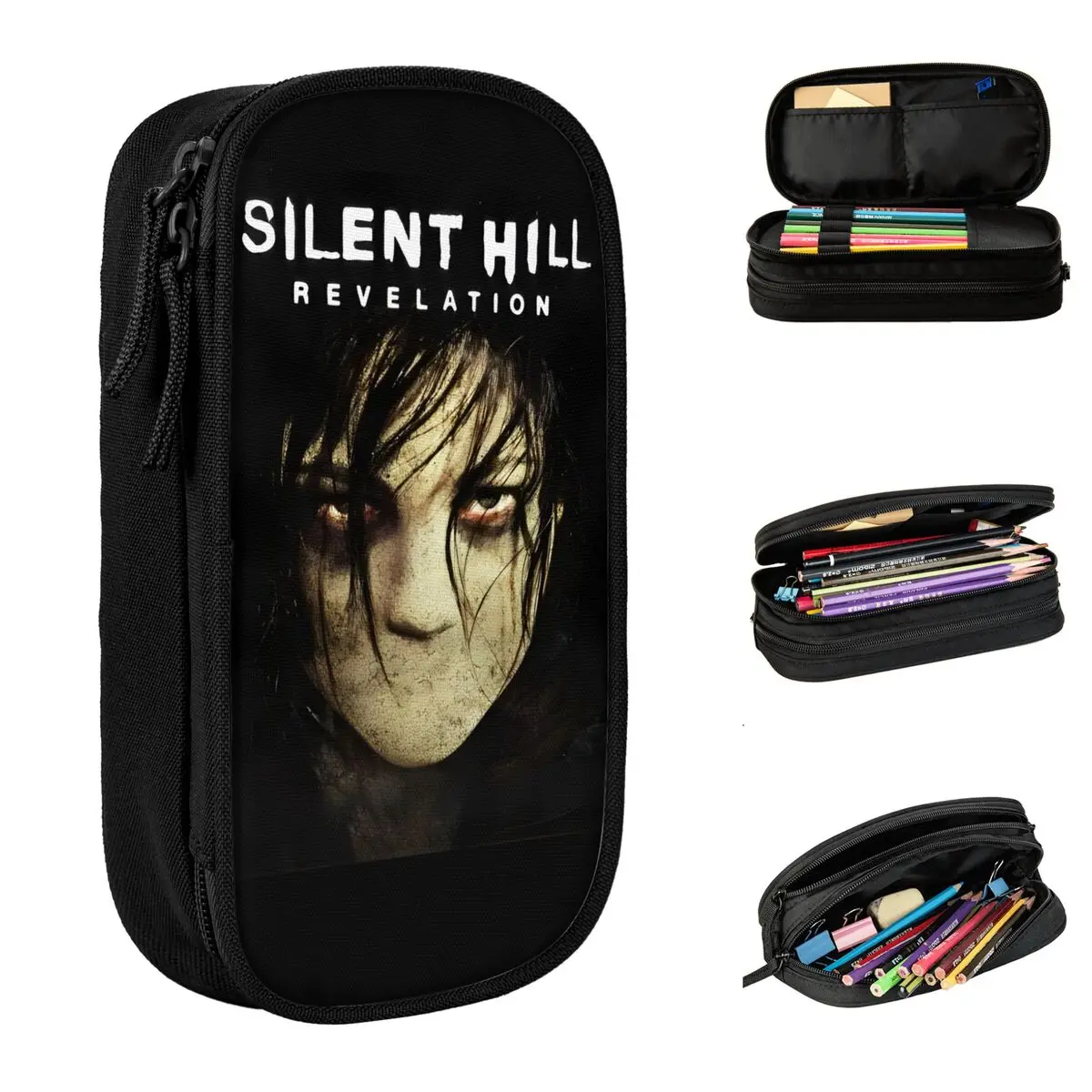 Веселые пеналы из фильма ужасов Silent Hill, пеналы для девочек и мальчиков, большая сумка для хранения, офисный подарок, канцелярские принадлежности
Веселые пеналы из фильма ужасов Silent Hill, пеналы для девочек и мальчиков, большая сумка для хранения, офисный подарок, канцелярские принадлежности