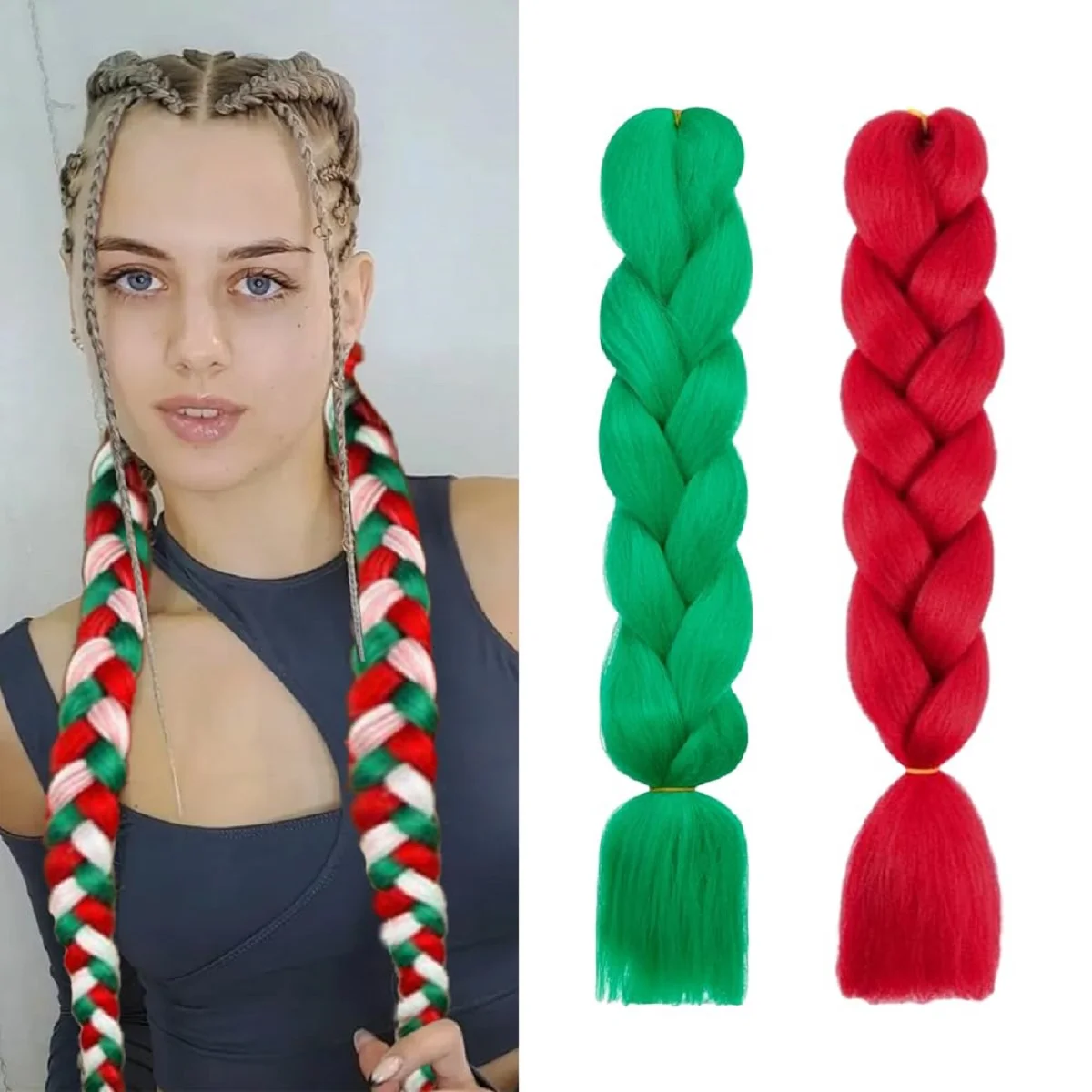 Jumbo Braiding Synthetic Hair 24 Inch Extension Monochrome version High Temperature Fiber raids Hairs Twist for Women Daily wear
Jumbo Braiding Synthetic Hair 24 Inch Extension Monochrome version High Temperature Fiber raids Hairs Twist for Women Daily wear