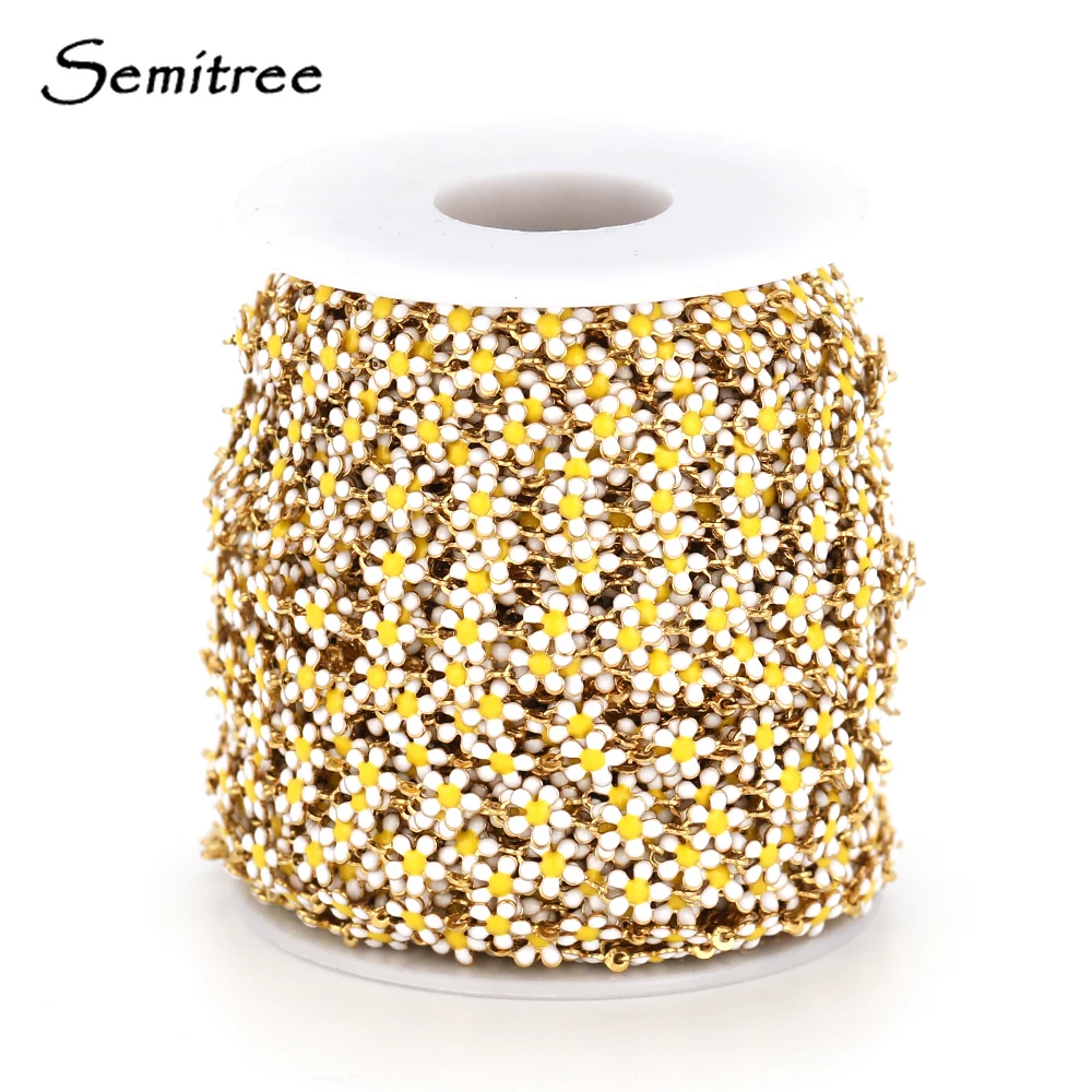 1M Gold Color Stainless Steel Colorful Enamel Flower Chains for DIY Jewelry Making Bracelets Findings Necklaces Accessories
1M Gold Color Stainless Steel Colorful Enamel Flower Chains for DIY Jewelry Making Bracelets Findings Necklaces Accessories