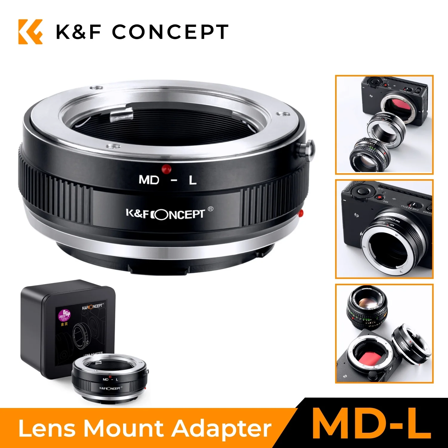 K&F Concept MD-L Lens Adapter Ring For Minolta SR MD MC Series Lens To Sigma FP L Leica T SL CL TL Panasonic L S1 Mount Camera
K&F Concept MD-L Lens Adapter Ring For Minolta SR MD MC Series Lens To Sigma FP L Leica T SL CL TL Panasonic L S1 Mount Camera